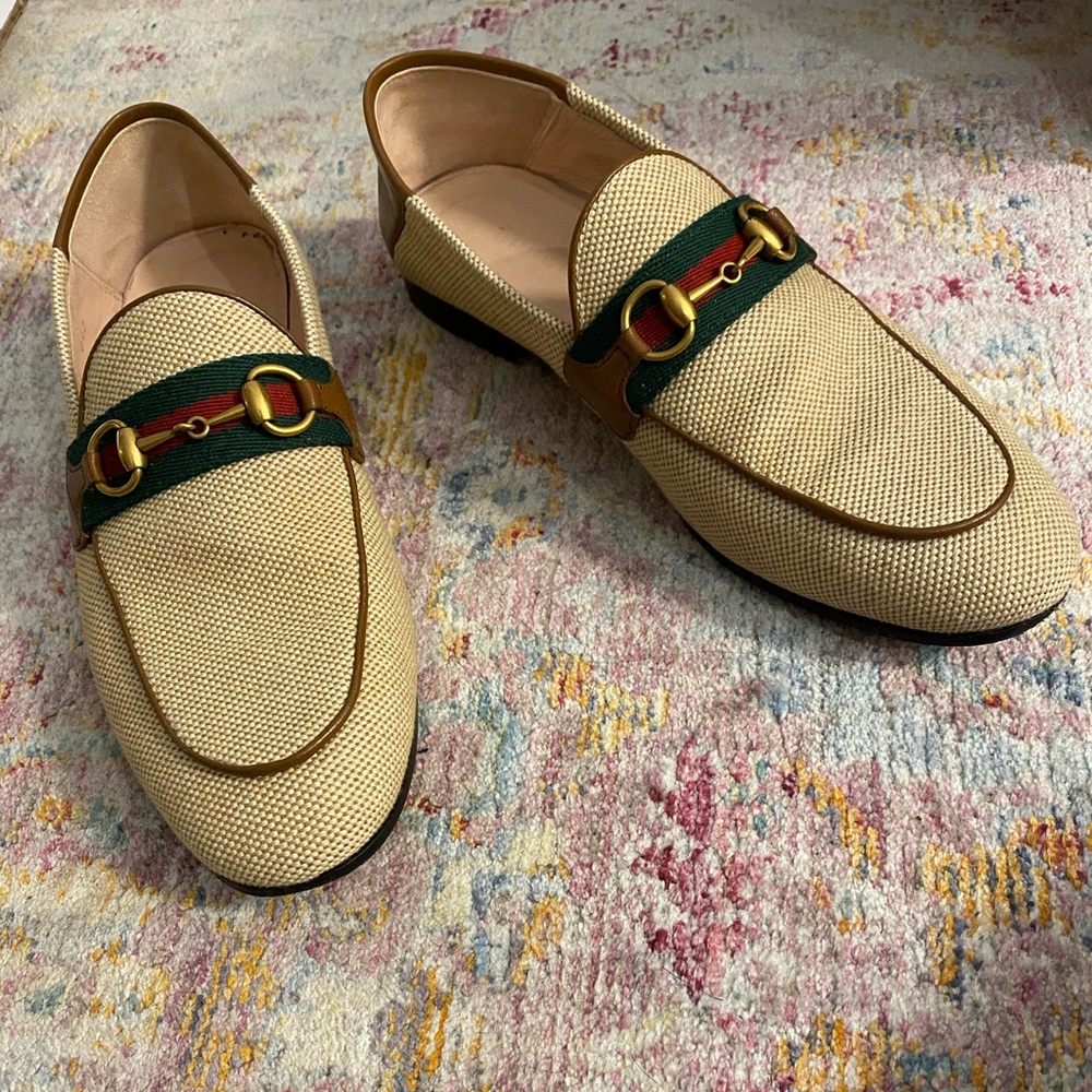 Gucci horsebit canvas loafers(size soldout online)